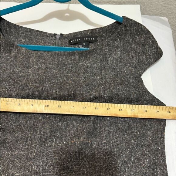 Yansi Fugel sleeveless Dress gray size 14 back zipper - Picture 7 of 8
